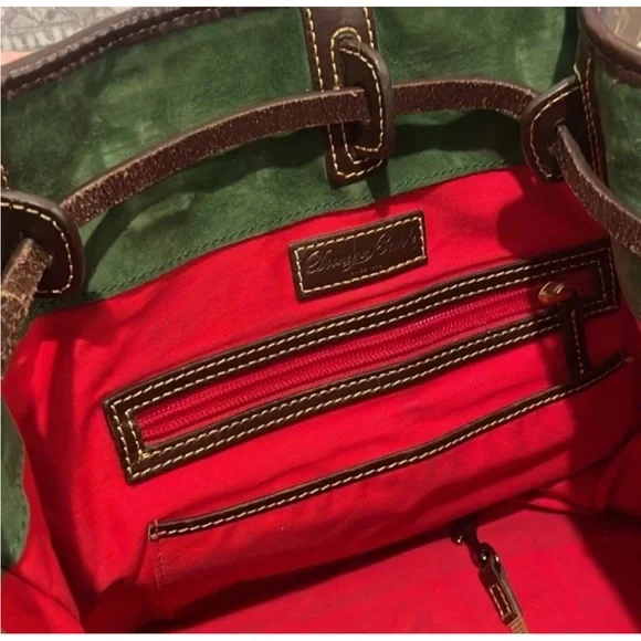 💙🤎Dooney & Bourke Buckley Leather Drawstring Bucket/Shoulder Bag - Picture 13 of 15